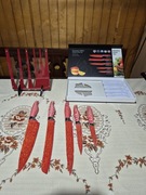 6 NOŻY Kuchennych wzor Damascenski  ORGINAL