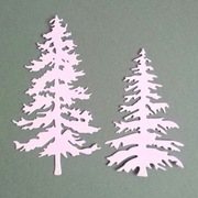 Scrapki Papierowe - Boże Narodzenie Drzewka Choinki.