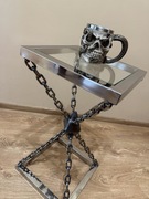 Industrialny stolik kawowy stal nierdzewna