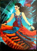 Karnawał 70x100 cm farby akrylowe