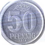 NIEMCY - NRD 50 fenigów 1971 A, KM# 12.2, AU