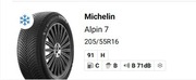MICHELIN Alpin 7 205/55R16 dB 91H x 2szt  rok 2024 