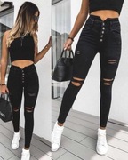 Spodnie jensowe z przetarciami 