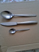 Zestaw sztućców prl grawer