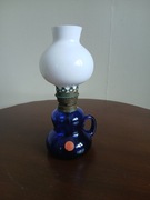 Lampa naftowa mała kobaltowa.