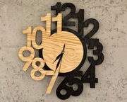 Nowoczesny zegar ścienny 35x40 cm z drewna – styl i elegancja!