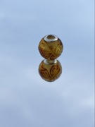 Srebrny charm z bursztynem rzeźbionym 1,75 g