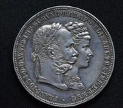 Austria, Franciszek Józef, 2 guldeny 1879, Srebrne Gody