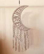 Makrama Księżyc Boho Dekoracja Ścienna