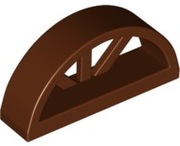 LEGO 2 x 20309 okno łukowe 1x4x1,67 - brązowy (reddish)