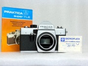 Aparat analogowy praktica super TL2 na film 35mm z papierami 
