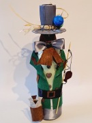 Ubranko Etui Dekoracja na butelkę Handmade Wędkarz