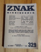 ZNAK miesięcznik nr 329 Kraków 1982