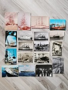 Stare pocztówki widokówki Stocznia Gdańska lata 60 statki port PRL zestaw