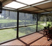 Roleta zewnętrzna elektryczna przeźroczysta Folia PCV do altany