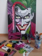 Duży Obraz Joker. Obraz malowany na płótnie Joker. Plakat Obraz Joker 