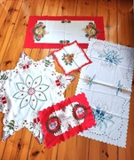 bialy swiateczny bieznik obrus na swieta bozego narodzenia serwetka