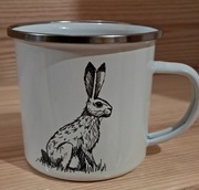 Kubek emaliowany myśliwski – dzik,wilk, zając – idealny na prezent, w teren