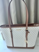 -40%Duża torebka Shopper kremowa Michael Kors Jet Set Travel Vanilla+brelok
