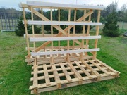 Drewniany stojak / paleta do transportu okien