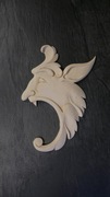 Aplikacja meblowa ręcznie rzeźbiona ORNAMENT drewniany