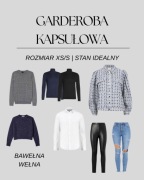 Zestaw ubrań XS/S – paczka ubrań garderoba kapsułowa 8 sztuk – stan idealny