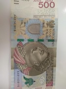 Banknot 500zł seria AA 2016 rok
