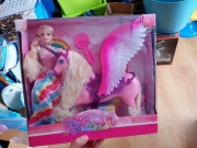 lalka księżniczka z koniem -jednorożcem