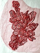 Aplikacja do naszycia haft DIY cekiny kwiat  rośliny 