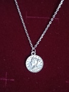 Naszyjnik celebrytka moneta srebro 925