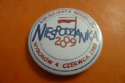 Wybory "89 Rocznica Button Przypinka Polityka Partia Wybory Sejm