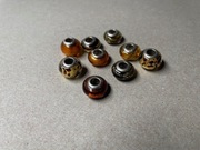 zestaw 11 sztuk srebrnych (pr. 925) charms Murrano