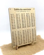 Drewniana tabliczka mnożenia + linijka 