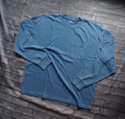 Koszulka z długim rękawem męska Abercrombie & Fitch niebieska, rozmiar XL