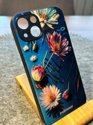 Etui ochronne do iPhone 13, Mobiwear Glossy Case, niebiesko-kwieciste