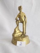 Figura  mosiężna GÓRNIK  figurka z mosiądzu vintage retro figury mosiężne 