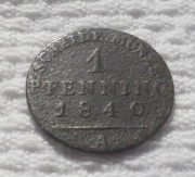Prusy Fryderyk Wilhelm III Hohenzollern 1 fenig pfenning 1840 A KM# 405
