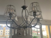 Żyrandol pięcioramienny chromowany 