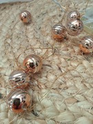 GIRLANDA łańcuch LED kule szklane miedziane różowe złoto WYPRZEDAŻ