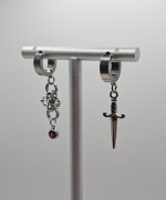 Kolczyk lobe helix goth alternative stal nierdzewna 