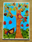 Ptaszki 2 akwarela a4