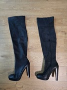 Kozaki muszkieterki za kolano skóra naturalna Stefanel 41