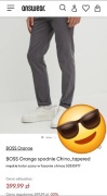 NOWE Spodnie Hugo Boss Chino W34 L32 Szare męskie L 50 orange grey new
