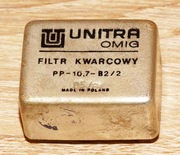 Filtr kwarcowy częstotliwości pośredniej 10.7 MHz UNITRA OMIG PP-10,7-B2/2