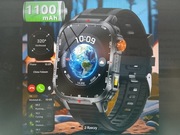 Smartwatch Fitness Tracker czarny z akumulatorem "1100 mAh" na 100 dni.
