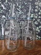 Słoiki ze słomką do letnich drinków 2 szt.