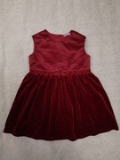 Wiśniowa elegancka tiulowa sukienka wizytowa Cherokee 86 jak nowa