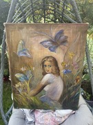 Apolonia Szczęsna obraz olejny 1955 bez ramy