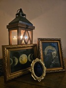 Kruk obraz malowany wełną, filcowany na sucho