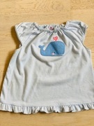 Bluzka błękitna z wielorybem naszywka carter's 18 mieisęcy 92 cm + GRATIS